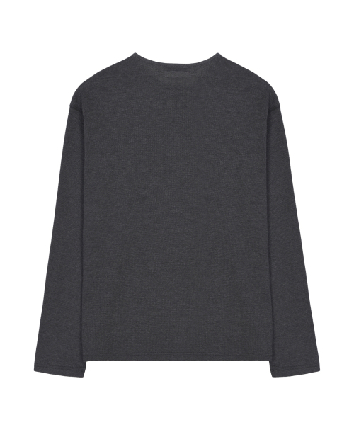 NICK&NICOLE（ニックアンドニコール）の「SNAP HENLEY NECK T-SHIRT_CHARCOAL（Tシャツ/カットソー・メンズ・その他・MEDIUM/LARGE）」の2枚目の写真