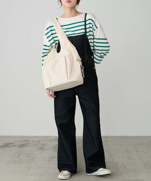 BONLECILL Marche(ボンルシールマルシェ)の「【BONLECILL Marche】《大容量/A4》メニ―ポケットユーティリティトートバッグ(トートバッグ・レディース・アイボリー/カーキ/ブラック・FREE)」の8枚目の写真