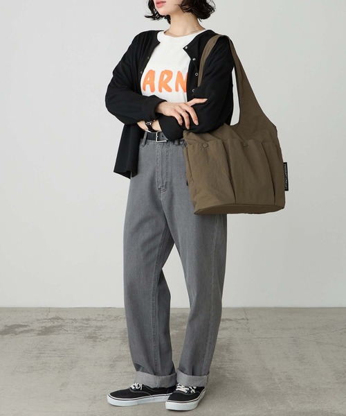 BONLECILL Marche(ボンルシールマルシェ)の「【BONLECILL Marche】《大容量/A4》メニ―ポケットユーティリティトートバッグ(トートバッグ・レディース・アイボリー/カーキ/ブラック・FREE)」の21枚目の写真