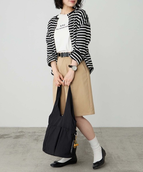 BONLECILL Marche(ボンルシールマルシェ)の「【BONLECILL Marche】《大容量/A4》メニ―ポケットユーティリティトートバッグ(トートバッグ・レディース・アイボリー/カーキ/ブラック・FREE)」の15枚目の写真