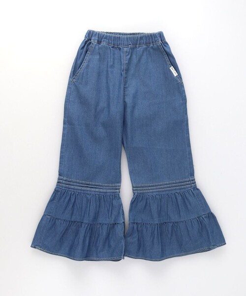EDWIN（エドウィン）の「【Ou? by EDWIN】デニムフリルフレアパンツ（デニムパンツ・キッズ・サックスブルー/ブルー・90/110/120/150/100/130/140）」の13枚目の写真