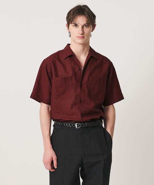 UNITED ARROWS(ユナイテッドアローズ)の「リネンキャンブリック ワンピースオープンカラーシャツ(シャツ/ブラウス・メンズ・ホワイト/ブラック/ワイン・XL/S/M/L)」の3枚目の写真