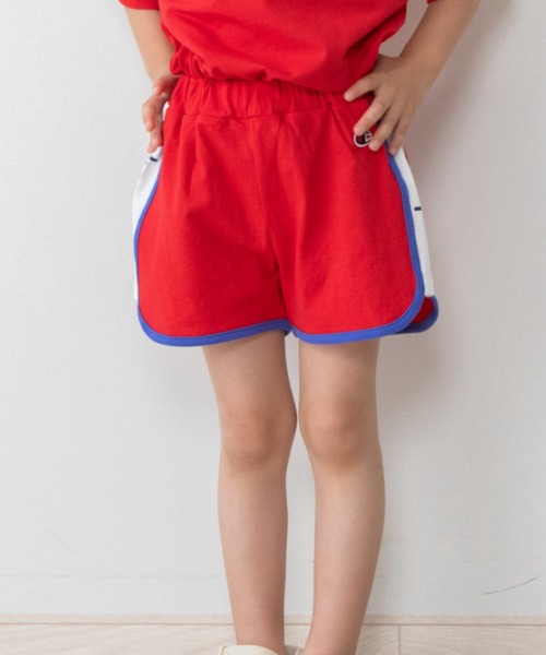 Champion(チャンピオン)の「【5/22(金)発売】Champion チャンピオン ショートパンツ サイドロゴ(その他パンツ・キッズ・杢グレー/レッド・100cm/110cm/120cm/130cm)」の2枚目の写真