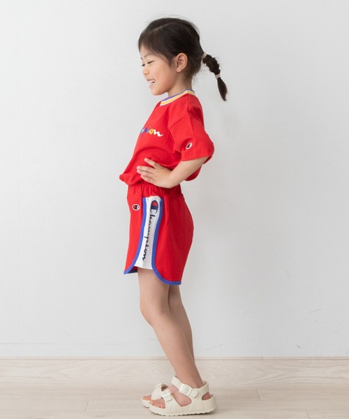 Champion(チャンピオン)の「【5/22(金)発売】Champion チャンピオン ショートパンツ サイドロゴ(その他パンツ・キッズ・杢グレー/レッド・100cm/110cm/120cm/130cm)」の5枚目の写真