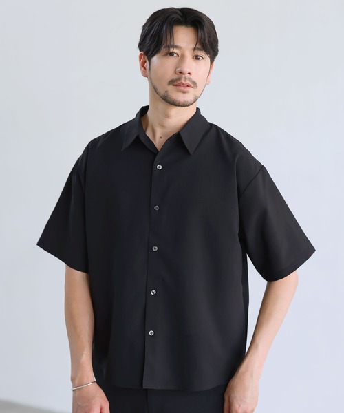 SPU(スプ)の「【セットアップ対応】【接触冷感、防シワ、速乾】ドライポリレギュラーカラー半袖シャツ(シャツ/ブラウス・メンズ・グレー/ブラック/ネイビー・XL/S/M/L)」の11枚目の写真