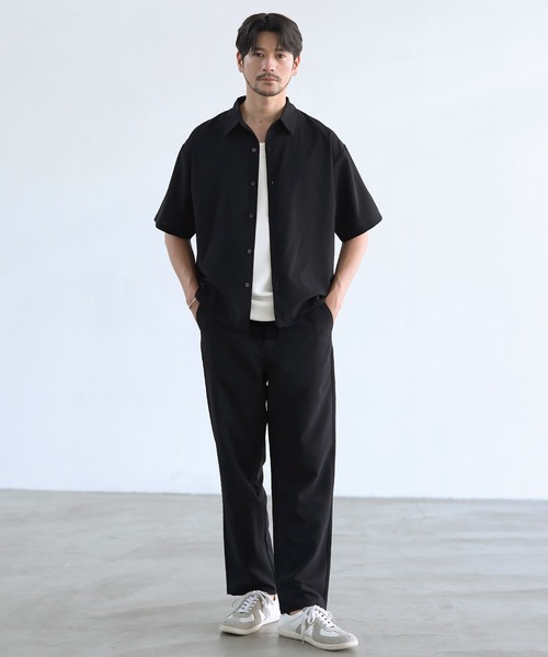 SPU(スプ)の「【セットアップ対応】【接触冷感、防シワ、速乾】ドライポリレギュラーカラー半袖シャツ(シャツ/ブラウス・メンズ・グレー/ブラック/ネイビー・XL/S/M/L)」の15枚目の写真
