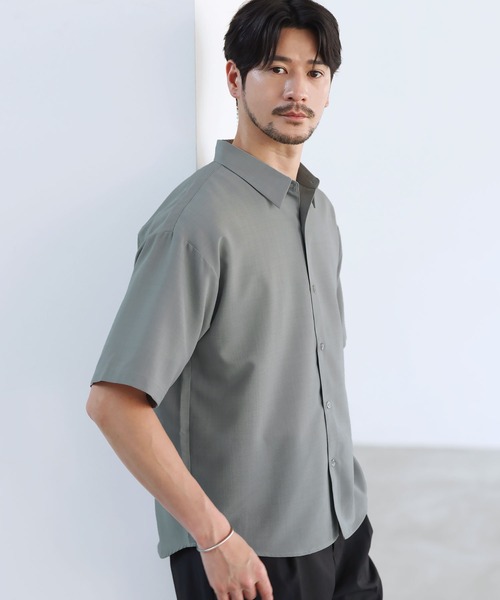 SPU(スプ)の「【セットアップ対応】【接触冷感、防シワ、速乾】ドライポリレギュラーカラー半袖シャツ(シャツ/ブラウス・メンズ・グレー/ブラック/ネイビー・XL/S/M/L)」の18枚目の写真