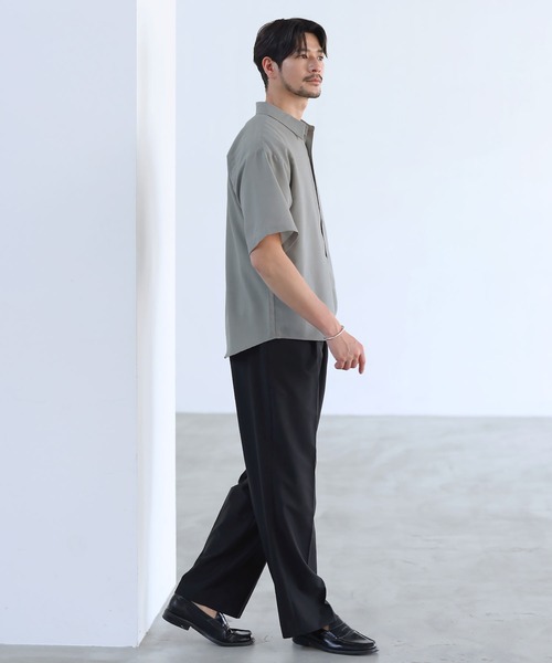 SPU(スプ)の「【セットアップ対応】【接触冷感、防シワ、速乾】ドライポリレギュラーカラー半袖シャツ(シャツ/ブラウス・メンズ・グレー/ブラック/ネイビー・XL/S/M/L)」の21枚目の写真