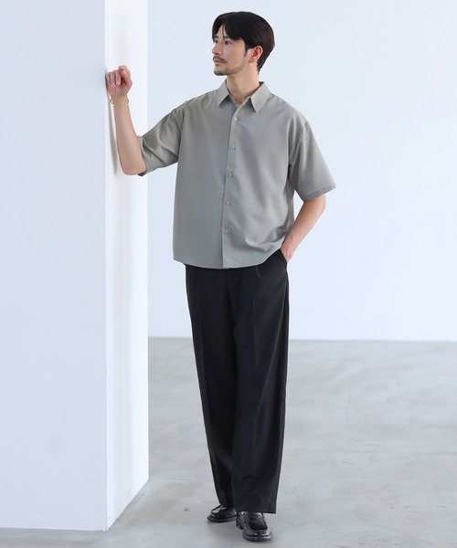 SPU(スプ)の「【セットアップ対応】【接触冷感、防シワ、速乾】ドライポリレギュラーカラー半袖シャツ(シャツ/ブラウス・メンズ・グレー/ブラック/ネイビー・XL/S/M/L)」の22枚目の写真