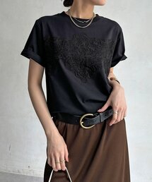 WEB限定】レース×オーガンジーフリルプルオーバー（Tシャツ/カットソー