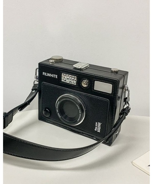 inst.ALL(インストール)の「レトロカメラ風ミニショルダーバッグ(ショルダーバッグ・レディース・キャメル/ブラック系その他/ブラック・FREE)」の9枚目の写真