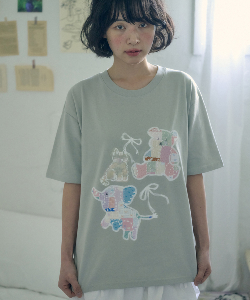 ambler(エムブラー)の「ヴィンテージベアグラフィック半袖Tシャツ AS1314 (グリーン)(Tシャツ/カットソー・レディース・その他・MEDIUM/SMALL)」の1枚目の写真