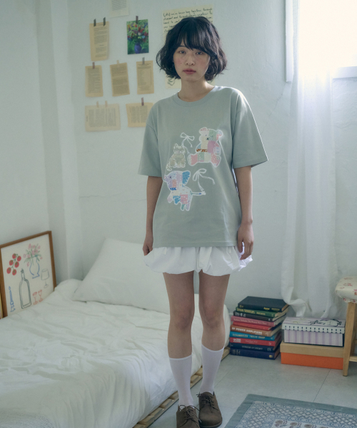 ambler(エムブラー)の「ヴィンテージベアグラフィック半袖Tシャツ AS1314 (グリーン)(Tシャツ/カットソー・レディース・その他・MEDIUM/SMALL)」の3枚目の写真