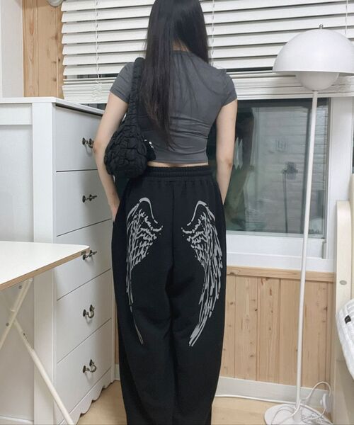 FANCY CLUB(ファンシークラブ)の「エンジェルビンテージスウェットパンツ (ブラック) F25QD819(スウェットパンツ・レディース・その他・ONE SIZE)」の5枚目の写真