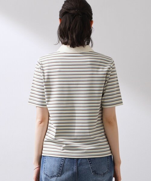 THE SHOP TK （ザ ショップ ティーケー ）の「レトロボーダーポロシャツ（ポロシャツ・レディース・ホワイト系5/アイボリー系2/ブラック系その他3・12/13）」の18枚目の写真