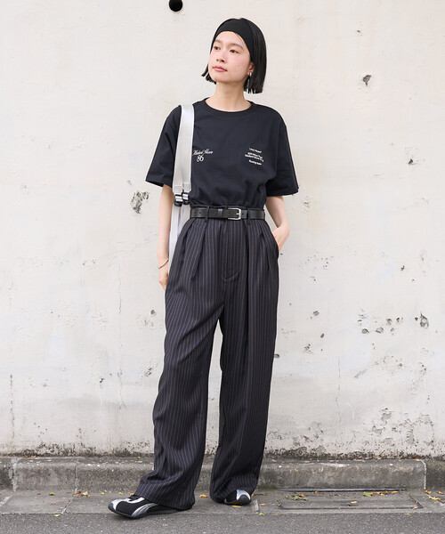 FREAK'S STORE(フリークスストア)の「ワンポイント刺繍 ロゴTシャツ(Tシャツ/カットソー・レディース・ブラック/オフホワイト/ブルー・フリ-)」の4枚目の写真