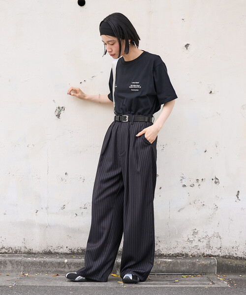 FREAK'S STORE(フリークスストア)の「ワンポイント刺繍 ロゴTシャツ(Tシャツ/カットソー・レディース・ブラック/オフホワイト/ブルー・フリ-)」の6枚目の写真