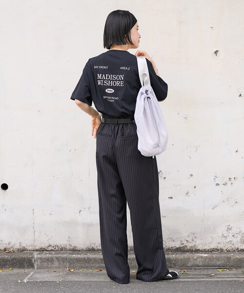 FREAK'S STORE(フリークスストア)の「ワンポイント刺繍 ロゴTシャツ(Tシャツ/カットソー・レディース・ブラック/オフホワイト/ブルー・フリ-)」の8枚目の写真