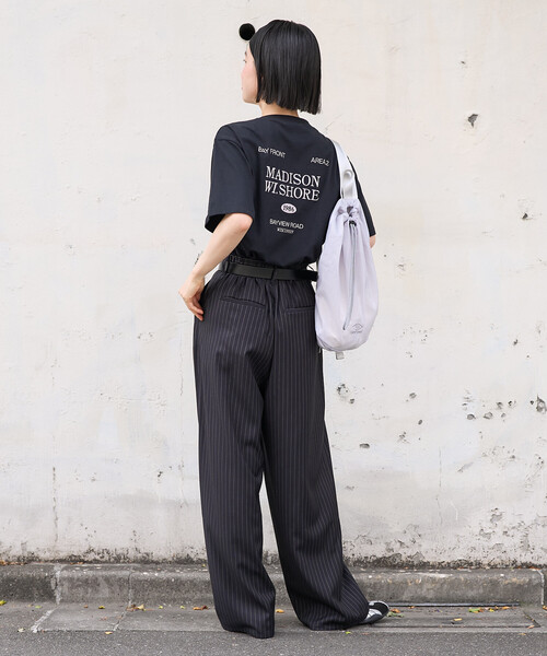FREAK'S STORE(フリークスストア)の「ワンポイント刺繍 ロゴTシャツ(Tシャツ/カットソー・レディース・ブラック/オフホワイト/ブルー・フリ-)」の9枚目の写真