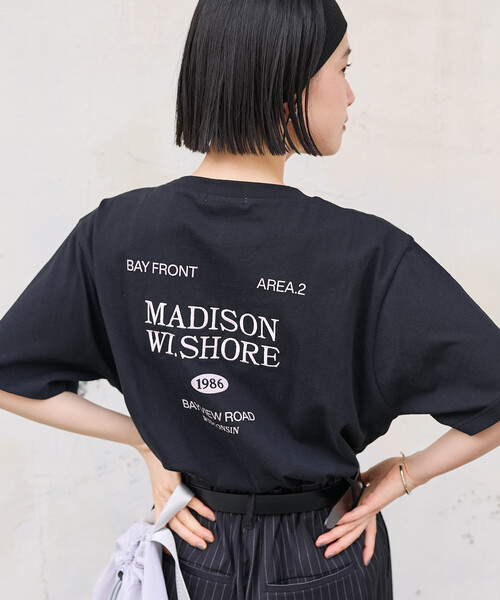 FREAK'S STORE(フリークスストア)の「ワンポイント刺繍 ロゴTシャツ(Tシャツ/カットソー・レディース・ブラック/オフホワイト/ブルー・フリ-)」の15枚目の写真