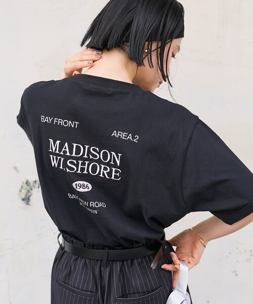 FREAK'S STORE(フリークスストア)の「ワンポイント刺繍 ロゴTシャツ(Tシャツ/カットソー・レディース・ブラック/オフホワイト/ブルー・フリ-)」の16枚目の写真