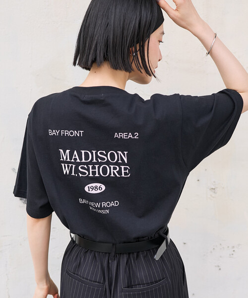 FREAK'S STORE(フリークスストア)の「ワンポイント刺繍 ロゴTシャツ(Tシャツ/カットソー・レディース・ブラック/オフホワイト/ブルー・フリ-)」の17枚目の写真