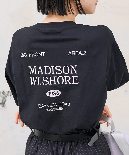 FREAK'S STORE(フリークスストア)の「ワンポイント刺繍 ロゴTシャツ(Tシャツ/カットソー・レディース・ブラック/オフホワイト/ブルー・フリ-)」の18枚目の写真