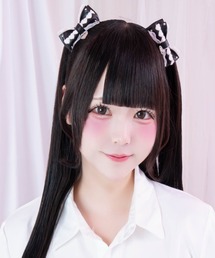 mine by LAFARY（マインバイラファリー）の「《ビビちゃん×mine》ハートレザーフリルリボン（バレッタ/ヘアクリップ）」
