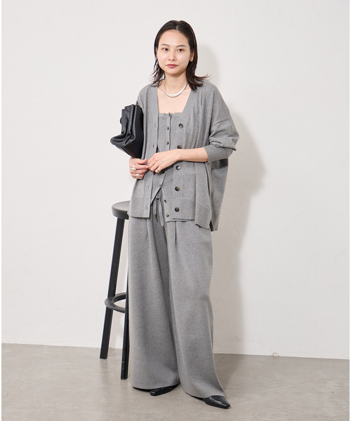 JOURNAL STANDARD(ジャーナルスタンダード)の「《追加》WASHABLE コットンシルクミックスタックワイドパンツ(その他パンツ・レディース・ブラック/ベージュ/グレー・FREE)」の7枚目の写真