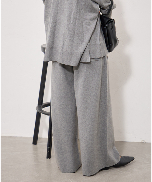 JOURNAL STANDARD(ジャーナルスタンダード)の「《追加》WASHABLE コットンシルクミックスタックワイドパンツ(その他パンツ・レディース・ブラック/ベージュ/グレー・FREE)」の14枚目の写真