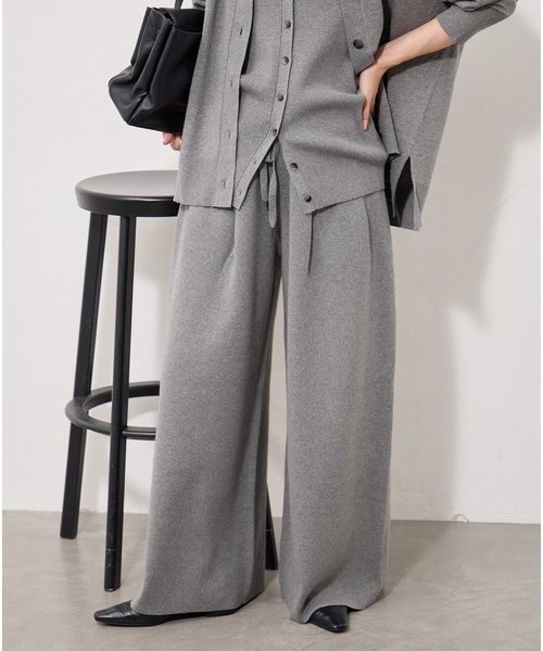 JOURNAL STANDARD(ジャーナルスタンダード)の「《追加》WASHABLE コットンシルクミックスタックワイドパンツ(その他パンツ・レディース・ブラック/ベージュ/グレー・FREE)」の15枚目の写真