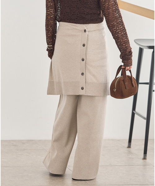 JOURNAL STANDARD(ジャーナルスタンダード)の「《追加》WASHABLE コットンシルクミックスタックワイドパンツ(その他パンツ・レディース・ブラック/ベージュ/グレー・FREE)」の20枚目の写真