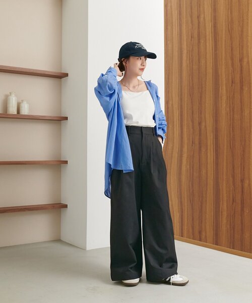 DISCOAT(ディスコート)の「ライト2タックワイドチノパンツ(その他パンツ・レディース・ブラウン/ベージュ/ブラック・LARGE/MEDIUM/SMALL/TM/PS)」の4枚目の写真