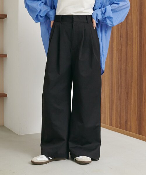 DISCOAT(ディスコート)の「ライト2タックワイドチノパンツ(その他パンツ・レディース・ブラウン/ベージュ/ブラック・LARGE/MEDIUM/SMALL/TM/PS)」の5枚目の写真