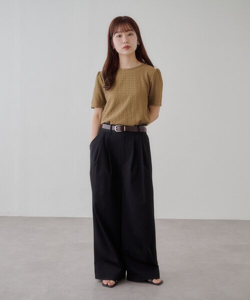 DISCOAT(ディスコート)の「ライト2タックワイドチノパンツ(その他パンツ・レディース・ブラウン/ベージュ/ブラック・LARGE/MEDIUM/SMALL/TM/PS)」の13枚目の写真