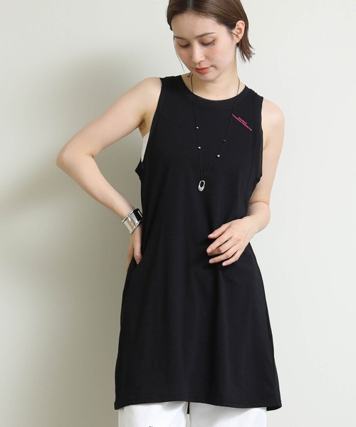 Re Fiina（フィーナ）の「ＭＡＶＥＲＩＣＫチュニック（Tシャツ/カットソー・レディース・ブラック/オフホワイト/グレー・FREE）」の3枚目の写真