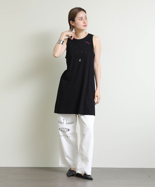 Re Fiina（フィーナ）の「ＭＡＶＥＲＩＣＫチュニック（Tシャツ/カットソー・レディース・ブラック/オフホワイト/グレー・FREE）」の11枚目の写真
