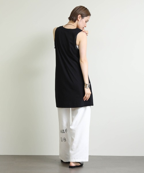 Re Fiina（フィーナ）の「ＭＡＶＥＲＩＣＫチュニック（Tシャツ/カットソー・レディース・ブラック/オフホワイト/グレー・FREE）」の13枚目の写真
