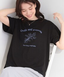 SHOO・LA・RUE | 【綿100%/ひんやり/S-LL/洗濯機可】選べる5柄 大人のベーシックカラープリントTシャツ(Tシャツ/カットソー)