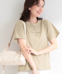 【S-LL/洗濯機可】大人のベーシックカラープリントTシャツ