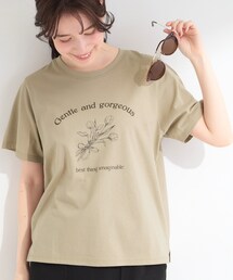 【S-LL/洗濯機可】大人のベーシックカラープリントTシャツ