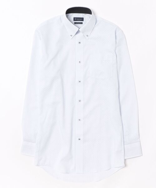 TOKYO SHIRTS(トウキョウシャツ)の「【超形態安定】 形態安定ノンアイロン ボタンダウン 長袖ビジネスワイシャツ(大きいサイズ・長いサイズ)(ビジネスシャツ・メンズ・サックスブルー・首回り39cm-裄丈88cm/首回り41cm-裄丈90cm/首回り45cm-裄丈86cm/首回り47cm-裄丈90cm)」の6枚目の写真
