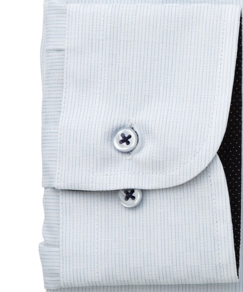TOKYO SHIRTS(トウキョウシャツ)の「【超形態安定】 形態安定ノンアイロン ボタンダウン 長袖ビジネスワイシャツ(大きいサイズ・長いサイズ)(ビジネスシャツ・メンズ・サックスブルー・首回り39cm-裄丈88cm/首回り41cm-裄丈90cm/首回り45cm-裄丈86cm/首回り47cm-裄丈90cm)」の3枚目の写真