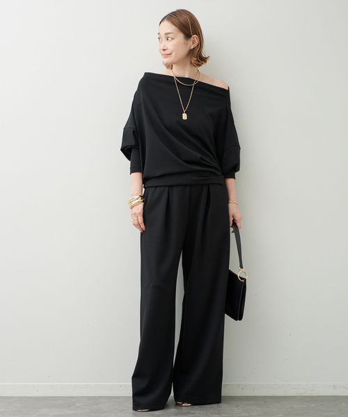 Deuxieme Classe（ドゥーズィエムクラス）の「追加 PRIMEWOOL PONTE パンツ（その他パンツ・レディース・ブラウン/ブラック・34/36/38）」の3枚目の写真