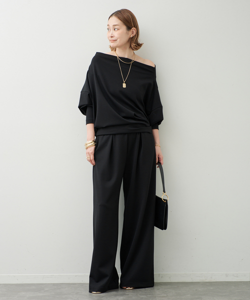 Deuxieme Classe（ドゥーズィエムクラス）の「追加 PRIMEWOOL PONTE パンツ（その他パンツ・レディース・ブラウン/ブラック・34/36/38）」の8枚目の写真