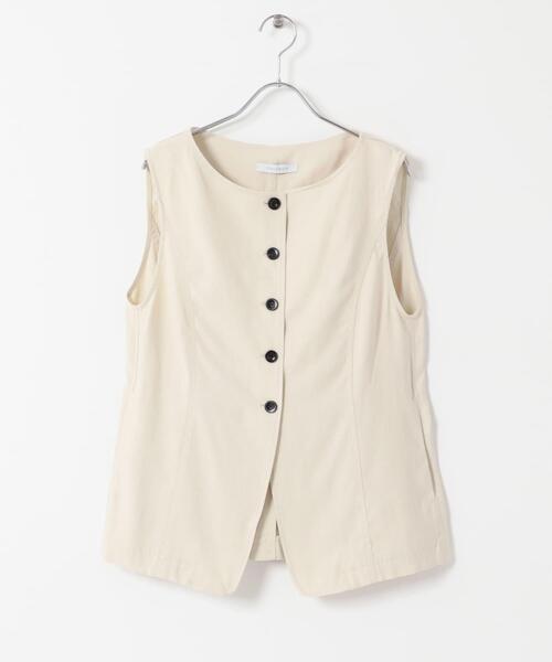 URBAN RESEARCH ROSSO WOMEN(アーバンリサーチ ロッソ)の「CHIGNON 麻ミックスジレトップス(ベスト・レディース・オフホワイト/イエロー・FREE)」の8枚目の写真