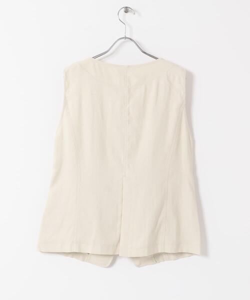 URBAN RESEARCH ROSSO WOMEN(アーバンリサーチ ロッソ)の「CHIGNON 麻ミックスジレトップス(ベスト・レディース・オフホワイト/イエロー・FREE)」の10枚目の写真