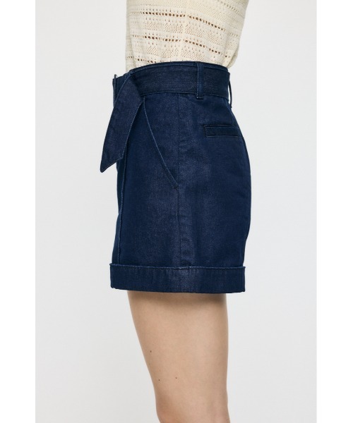 MOUSSY（マウジー）の「BELTED DENIM ショーツ（デニムパンツ・レディース・ワンウォッシュ・0/1/2）」の9枚目の写真