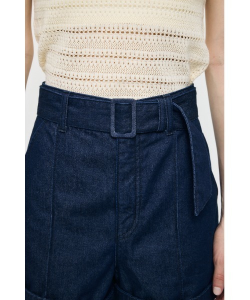 MOUSSY（マウジー）の「BELTED DENIM ショーツ（デニムパンツ・レディース・ワンウォッシュ・0/1/2）」の11枚目の写真