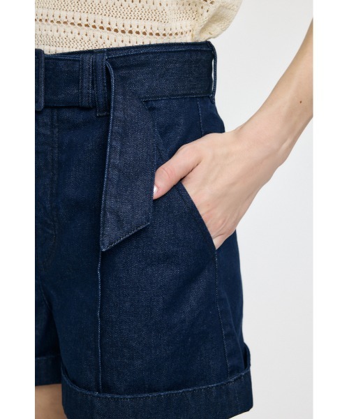 MOUSSY（マウジー）の「BELTED DENIM ショーツ（デニムパンツ・レディース・ワンウォッシュ・0/1/2）」の12枚目の写真